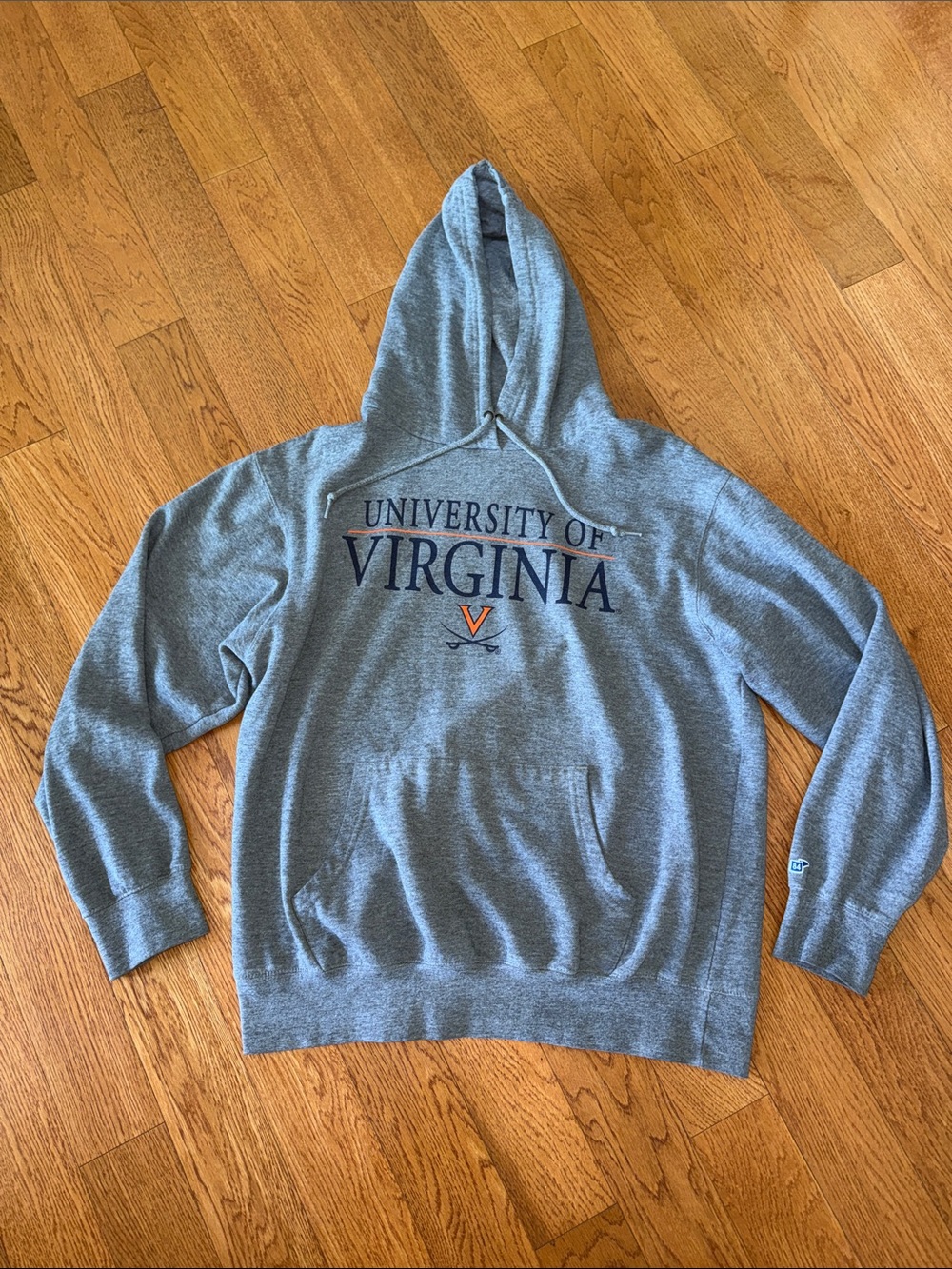 Blue 84 Gray Pullover with Navy Logo Patch